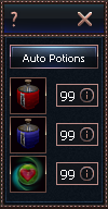 Auto Potions panel