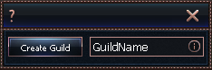 Guild creation panel