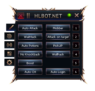 Settings management panel