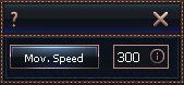 Movement Speed panel