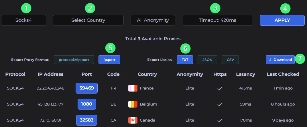 Proxy website